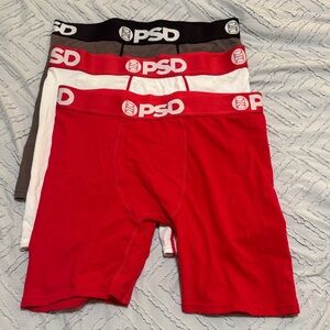 PSD Men's Boxer Briefs - Black, White, and Red